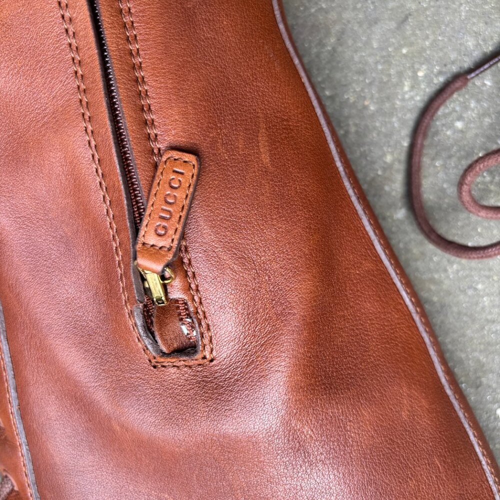 Gucci leather lace up boots size 37 - Picture 4 of 11